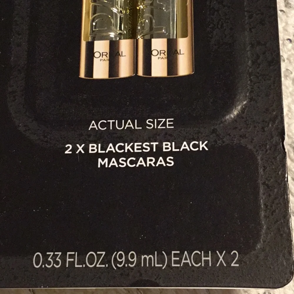 L'Oreal Panorama Mascara Blackest Black Panoramic Volume set of 2 mascaras